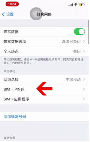 老城镇苹果14维修网分享如何给iPhone14的SIM卡设置密码 