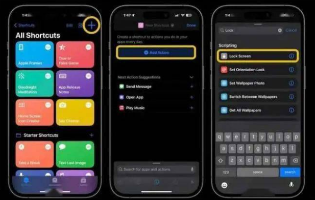 老城镇苹果14锁屏维修店分享iPhone14升级iOS16.4后如何创建锁屏快捷方式 